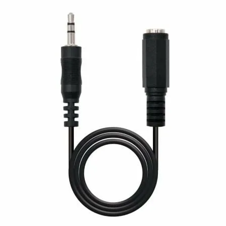 Cable Estéreo Nanocable 10.24.0203/ Jack 3.5 Macho - Jack 3.5 Hembra/ 3m/ Negro - Imagen 5