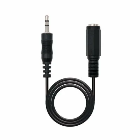 Cable Estéreo Nanocable 10.24.0205/ Jack 3.5 Macho - Jack 3.5 Hembra/ 5m/ Negro - Imagen 5
