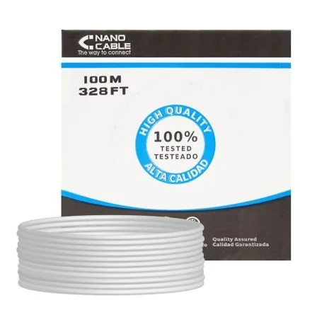Bobina de Cable RJ45 UTP Nanocable 10.20.0302 Cat.5e/ 100m/ Gris - Imagen 3