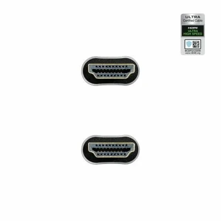 Cable HDMI 2.1 8K Nanocable 10.15.8101-L150/ HDMI Macho - HDMI Macho/ 1.5m/ Certificado/ Negro - Imagen 9