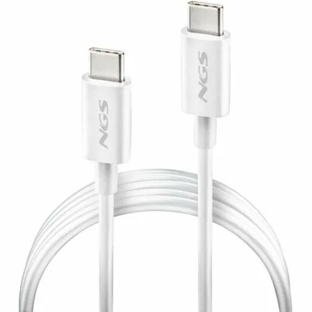 Cable USB 2.0 Tipo-C NGS ZYRO 60W-1/ USB Tipo-C Macho - USB Tipo-C Macho/ Hasta 60W/ 480Mbps/ 1m/ Blanco - Imagen 5