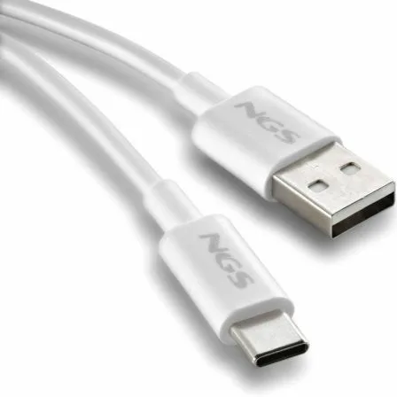 Cable USB 2.0 NGS ZYRO-AC/ USB Macho - USB Tipo-C Macho/ Hasta 15W/ 480Mbps/ 1m/ Blanco - Imagen 6