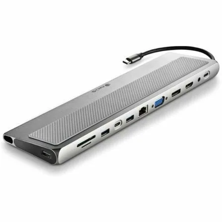 Docking USB Tipo-C NGS WonderDock 12 Pro/ 3xUSB/ 2xHDMI 4K/ 1xVGA/ 1xRJ45/ 1xLector de Tarjetas/ 1xJack 3.5/ 1xUSB Tipo-C PD/ Gris - Imagen 5