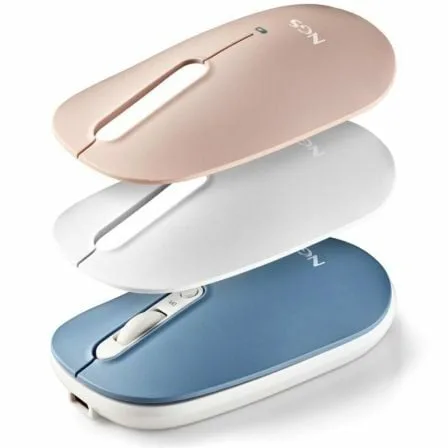 Ratón Inalámbrico por Bluetooth NGS Shell-RB/ Batería recargable/ Hasta 1600 DPI/ Azul/ Blanco/ Rosa - Imagen 7
