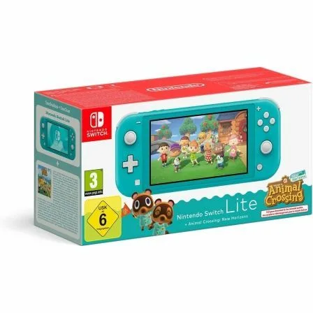 Nintendo Switch Lite Azul Turquesa + Juego Nintendo Animal Crossing New Horizons