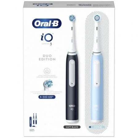 Cepillo Dental Oral-B Duplo iO 3/ Azul y Negro - Imagen 3