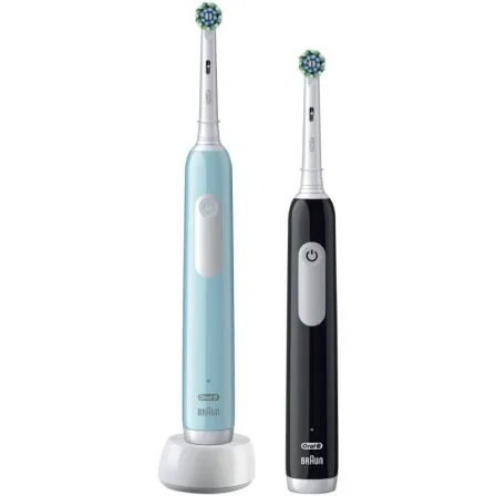 Cepillo Dental Oral-B Pro 1 Duo Edition/ Incluye 1 Recambio/ Negro y Turquesa - Imagen 2