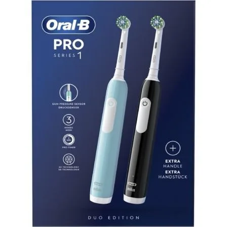 Cepillo Dental Oral-B Pro 1 Duo Edition/ Incluye 1 Recambio/ Negro y Turquesa - Imagen 6