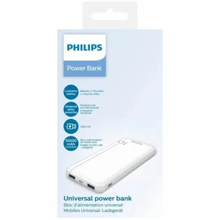 Powerbank 10000mAh Philips DLP1810NW/62/ Blanca - Imagen 6