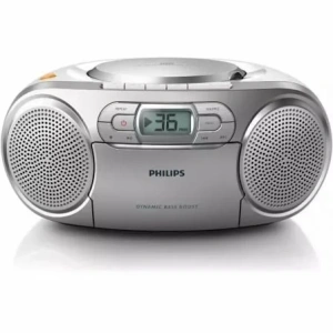Radio CD Philips AZ127/12/ 2W/ con Cable/ a Pilas/ Gris