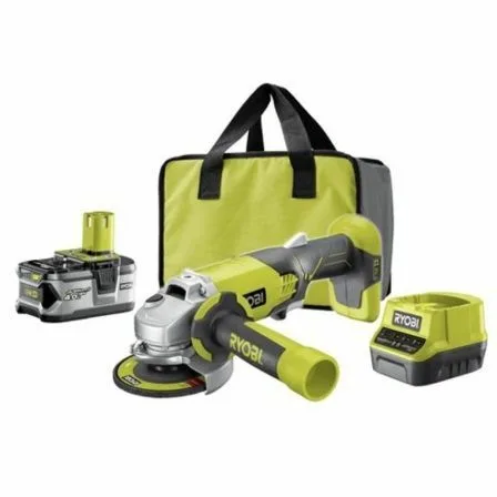 Amoladora Sin Cable Ryobi ONE+ R18AG-140S/ 1 Batería 18V 4.0 Ah/ Cargador 2.0 A/ Bolsa de Transporte - Imagen 8
