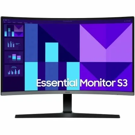 Monitor Profesional Curvo Samsung Essential Monitor S3 S39GD S27D396GAU 27"/ Full HD/ Multimedia/ Negro y Plata - Imagen 4
