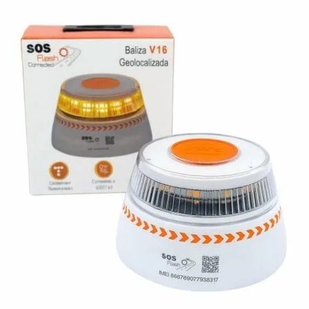 Luz baliza de emergencia para coche SOS Flash V16 Connected IoT BAL/2/ Homologada/ Base Imantada/ Geolocalizable/ Funciona a Pilas - Imagen 5