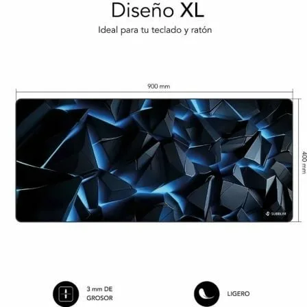 Alfombrilla Subblim Blue Obsidian XL/ 900 x 400 x 3 mm - Imagen 4