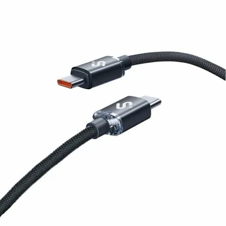 Cable USB 2.0 Tipo-C Subblim Optimus/ USB Tipo-C Macho - USB Tipo-C Macho/ Hasta 60W/ 480Mbps/ 1m/ Negro - Imagen 7