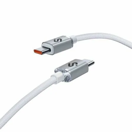 Cable USB 2.0 Tipo-C Subblim Optimus/ USB Tipo-C Macho - USB Tipo-C Macho/ Hasta 60W/ 480Mbps/ 1m/ Blanco - Imagen 7