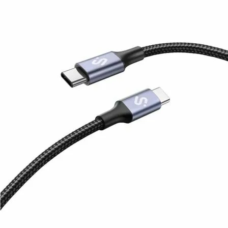 Cable USB 2.0 Tipo-C Subblim Plus/ USB Tipo-C Macho - USB Tipo-C Macho/ Hasta 100W/ 480Mbps/ 2m/ Negro - Imagen 7