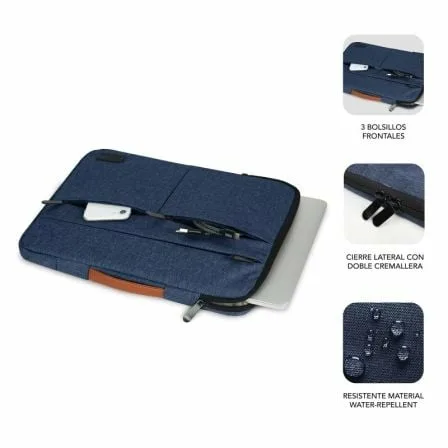Funda Subblim Air Padding 360 Sleeve para Portátiles hasta 14"/ Azul - Imagen 8