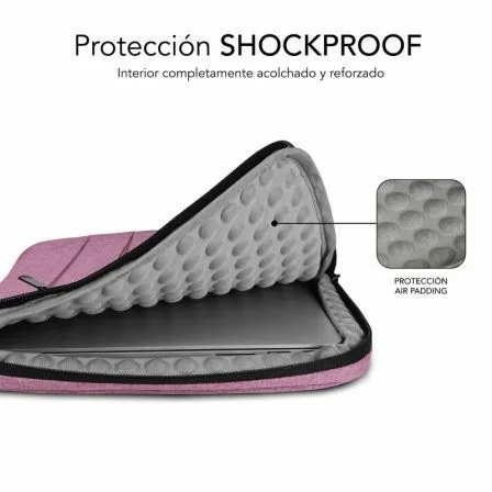 Funda Subblim Air Padding 360 Sleeve para Portátiles hasta 15.6"/ Rosa - Imagen 8