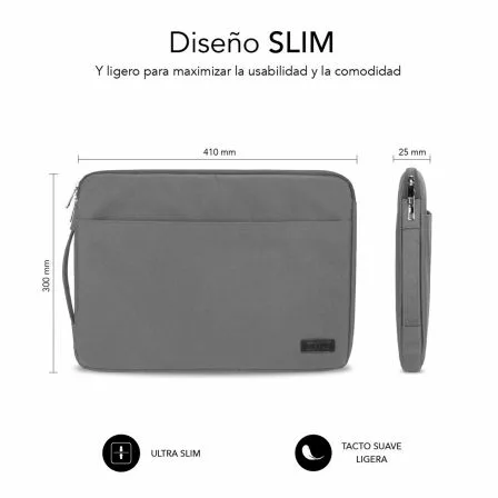 Funda Subblim Urban Laptop Sleeve para Portátiles hasta 15.6"/ Gris - Imagen 8
