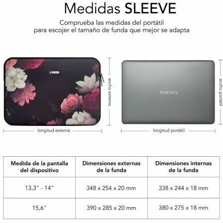 Funda Subblim Trendy Sleeve Neo Flowers para Portátiles hasta 15.6" - Imagen 9