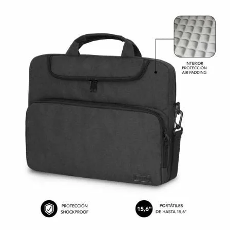 Maletín Subblim Air Padding para Portátiles hasta 15.6"/ Gris Oscuro - Imagen 3