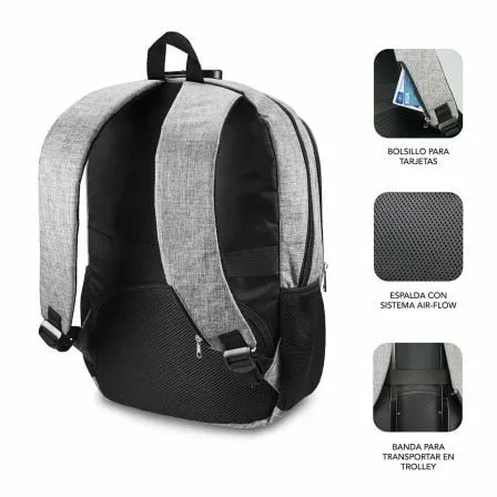 Mochila Subblim Urban Lock para Portátiles hasta 16"/ Puerto USB/ Antirrobo/ Gris - Imagen 9