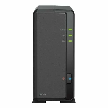 NAS Synology Diskstation DS124/ 1 Bahía 3.5"- 2.5"/ 1GB DDR4/ Formato Torre