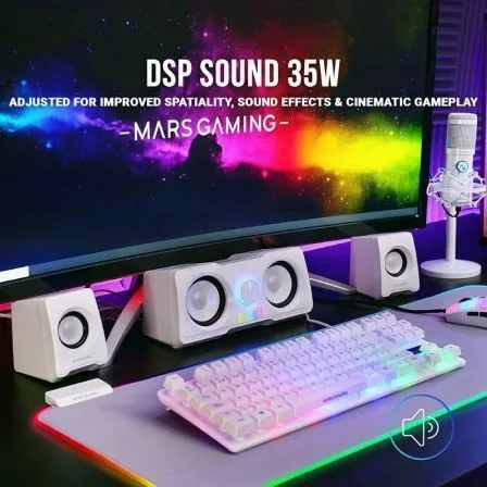 Altavoces Mars Gaming MS22W/ 35W/ 2.2/ Blancos - Imagen 8