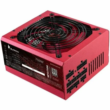 Fuente de Alimentación Mars Gaming MPVU750M/ 750W/ Ventilador 14cm/ 80 Plus Silver/ Roja
