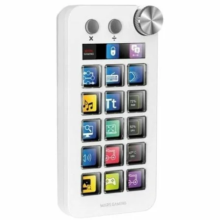 Control Deck Mars Gaming MSD-NEO/ 15 Teclas LCD/ 1 Rueda/ 2 Botones/ Blanco - Imagen 4