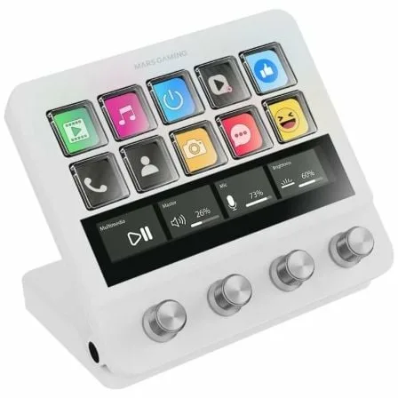Stream Deck Mars Gaming MSD-PRO/ 10 Teclas LCD + 4 Diales Personalizables/ Blanco - Imagen 4