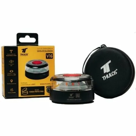 Luz baliza de emergencia para coche Thulos TH-V16-2/ Homologada/ Base Imantada/ Geolocalizable/ Funciona a Pilas/ Incluye Funda - Imagen 4