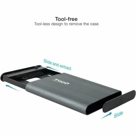 Caja Externa para Disco Duro de 2.5" TooQ TQE-2503G/ USB 3.1/ Sin Tornillos - Imagen 9