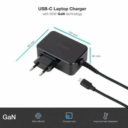 Cargador de Portátil GaN TooQ TQLC-USBCGAN65PD USB Tipo-C/ 65W/ Automático/ Voltaje 5-20V - Imagen 8
