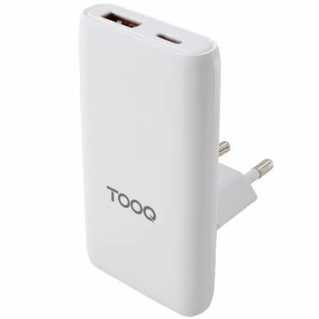 Cargador de Pared Universal GaN para Viaje TooQ TQWC-GANSL65W1A1C/ 1xUSB Tipo-C/ 1xUSB/ 65W - Imagen 4