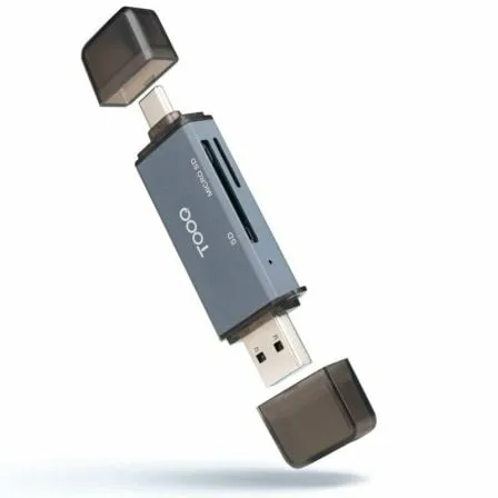 Lector de Tarjetas Externo TooQ TQR-3001G/ USB 3.0 y USB Tipo-C - Imagen 4