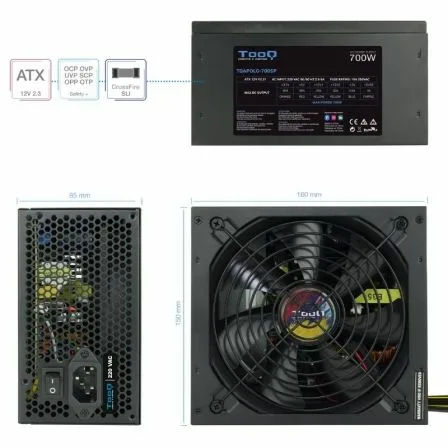 Fuente de Alimentación TooQ TQAPOLO-700SP/ 700W/ Ventilador 14cm - Imagen 9
