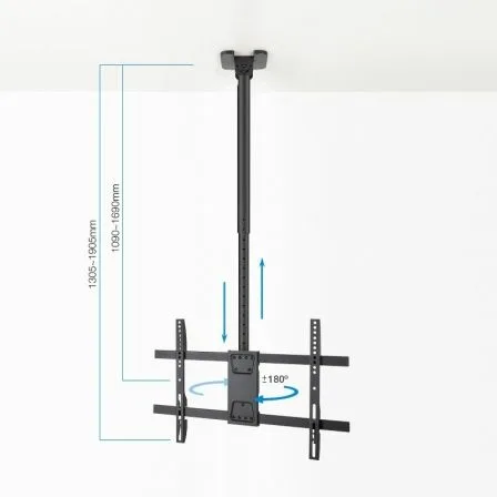 Soporte de Techo Giratorio/ Inclinable/ Nivelable TooQ LPCE1186TSLI-XL-B para TV de 43-86"/ hasta 60kg - Imagen 3