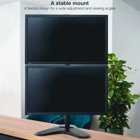 Soporte de Sobremesa para 2 Monitores TooQ DB1703TNV-B/ Giratorio/ Inclinable/ hasta 9kg - Imagen 9