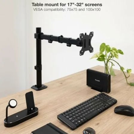 Soporte de Mesa para Monitor TooQ DB1801TN-B/ Giratorio/ Inclinable/ hasta 8kg - Imagen 9