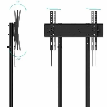 Soporte de Suelo Inclinable con Ruedas TooQ KEFRÉN FS1150M-B para TV de 37-70"/ hasta 70kg - Imagen 5