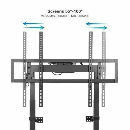 Soporte de Suelo y Pared Motorizado TooQ FSM01-B para TV 55-100"/ hasta 120kg - Imagen 9