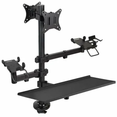 Soporte de Mesa para TPV 2 Monitores TooQ TQPM0003/ Giratorio/ Inclinable/ Rotatorio/ hasta 9kg - Imagen 4