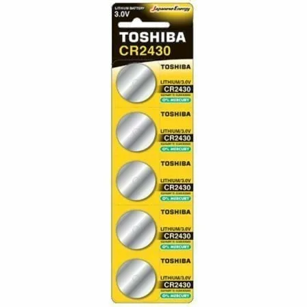 Pack de 5 Pilas de Botón Toshiba CR2430/ 3V/ Alcalinas - Imagen 3