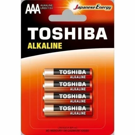 Pack de 4 Pilas AAA Toshiba Alkaline LR03/ 1.5V/ Alcalinas - Imagen 5