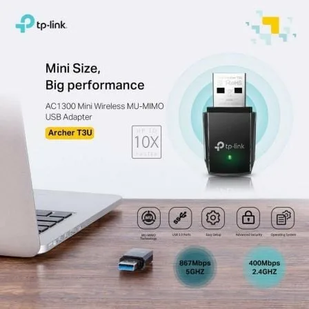 Mini Adaptador USB - WiFi TP-Link Archer T3U AC1300/ 1300Mbps - Imagen 8