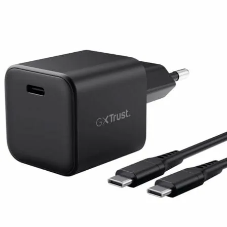 Cargador de Pared GaN Trust Gaming GXT 1258 Switch 2/ 1xUSB Tipo-C/ Incluye Cable USB Tipo-C/ 65W