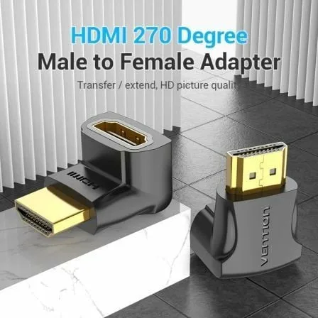 Adaptador HDMI 4K 270º Vention AINB0/ HDMI Macho - HDMI Hembra - Imagen 8