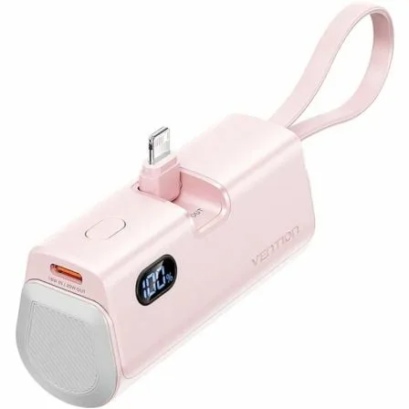 Powerbank 4800mAh Vention FHRP0/ 22.5W/ Rosa/ Incluye Cable USB Tipo-C y Lightning - Imagen 3